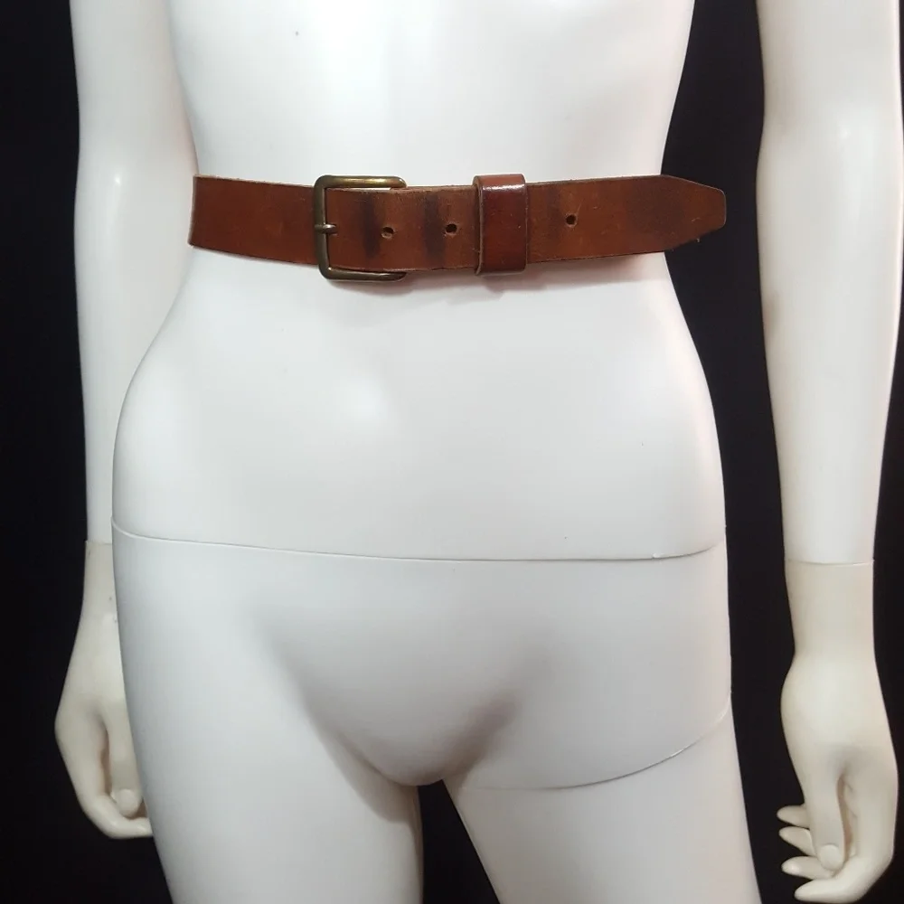 Vintage Brown Leather Belt